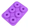 6 cavidade antiaderente donut mold donut muffin bolo de silicone donut bakeware molde de cozimento molde pan eea219 15 pcs