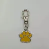 Enamel cats / dog paw prints Keychain-Fashion jewelry Tibetan silver Bear paw print charm Tennis pendant key chain ring Keychain A1