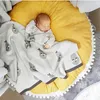 Ins Thick Round Baby Blanket Play Game Mats Pom Pom Crawling Rug Children Toy Mat Carpet Kids Room Decor Photography Props 90cm