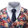 Vintage Floral Print Suit Vest Men 2018 Brand New Wedding Party Robe Gilet Slim Fit Sans manche