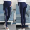 Moederschap gebreide beenkappen voor zwangere vrouwen broek kant gestreepte sideam sweatpants leggings comfy vrijetijdsbesteding zwangerschap broek