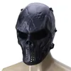 Odporne PC Lens Skull Paintball Games CS Field Face Ochrona Polowanie Taktyczne Kolarstwo Rowerowe Full Face Mask