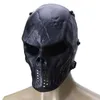 Resistente PC Lens Skull Paintball Games CS Field Face Protection Mask Caccia Tactical Cycling Full Face Mask caldo