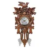 Vintage Home Decorative Bird Wall Clock Hanging Wood Cuckoo Clock Living Room Pendulum C Craft Art Clock For New House3301579