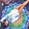 New Beach Mandala  Pilates Round Beach Shawl For Summer Mat Yoga Mat Outdoor Picnic Circular Tablecloth 6 Color