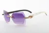 Óculos de sol com chifre misto natural, 8300817-A, óculos de sol coloridos de alta qualidade, óculos de diamante luxuosos da moda Tamanho: 58-18-140mm