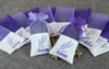 50 pcs Sacos de Saquinho de Renda Lavanda graciosa Saco de Doces para o Casamento Roupeiro Saquinho Malha Saco de Algodão Roxo Com Fita Para saco de chuveiro