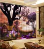 ستائر المناظر الطبيعية الحديثة محض 3D الستائر ل غرفة المعيشة المطبخ خلفية شرفة المشهد الستار