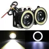 2 adet 2.5 / 3.5 inç Projektör COB LED Araba Sis Işık Halo Melek Gözler Yüzükler DRL Beyaz 12 V Yol Sis Lambası Evrensel1