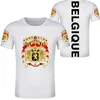 BELGIUM male youth t shirt custom name number bel belgique belgien black t-shirt be french belgie print po nation flag clo204Z