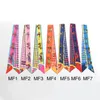 New Design Scarf Print Tie Women Silk Scarf Fashion Head Handle Bag Ribbons Small Long Scarves