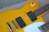 Vendita diretta in fabbrica Chitarra elettrica a doppio manico giallo 12 + 6 corde con tastiera in palissandro, pickup Humbucker, parti metalliche cromate