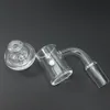 25mm XL 4mm Smoking Accessories Thick Quarts Banger with newest Spin Glass Turbine Carb Cap Quartz Ball For Bong