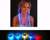 Flash vlecht haar clip met vlinder kleurrijke lichtgevende vlechtvezel optische zijden haar clip groothandel led-verlichting flash hairspin bar juichen