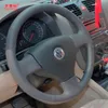 Yuji-Hong автомобиль рулевое колесо охватывает чехол для Volkswagen VW Bora Polo Touran Magotan 2006-2011 искусственная кожа ручной работы