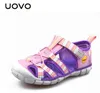 UOVO 2018 Neue Kinder Sandalen Für Jungen Und Mädchen Sommer Kind Strand Schuhe Mode Klett Kinder Schuhe Größe 26 #-33 #