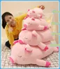 Dorimytrader Kawaii Porco Rosa Brinquedo de Pelúcia Grande Macio Dos Desenhos Animados Gordo Piggy Boneca de Pelúcia Animais Travesseiro para Presente de Menina 80cm 100cm DY502493264160