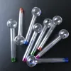 4 Inch Small Colorful Glass Pyrex Oil Burner Hand Pipe Smoke Pipes Tube Smoking Accessories For Tobacco Dry Herbs