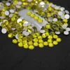 Citrine Rhinestones Lack Flat Round Nail Art Decorations And Stones Non Lotfix Rhinestones Crystals for DIY Glass L