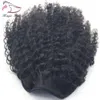 Top qualité Afro crépus bouclés queue de cheval pour les femmes naturel noir Remy cheveux 1 pièce pince en queue de cheval 100 cheveux humains Evermagic Hair P2466662