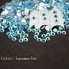 Aquamarine Rhinestones Back Flat Round Nail Art Decorations And Stones Non Botfix Rhinestones Crystals for DIY Glass B