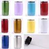 350 ML Cola Can Bouteille D'eau Tasse En Acier Inoxydable Sport Isolé Mup Tasse Sith Paille Couvercles 10 Couleurs WX9-418