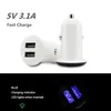 듀얼 USB 차 충전기 5V 3.1A iphone 8를위한 LED 지시자를 가진 소형 빠른 차 위탁 접합기 7 Samsung 정제 PC MP3