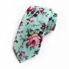 Floral Ties For Mens Ties Wedding Cotton Groom Neck Tie Cravat Necktie
