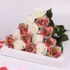 Flores decorativas grinaldas 15 pcs/lote seda toque real rosa rosa artificial lindo casamento falso para a decoração de festa em casa o presente