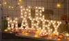 A-Z 알파벳 편지 LED 빛 흰색 불빛 장식 기호 실내 벽 장식 웨딩 파티 창 표시 등