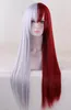 My Hero Academia 80 cm de long argent rouge Todoroki So Cosplay perruque femmes filles 5792044