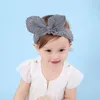 Nouveau doux et charmant coton treillis oreilles de lapin bébé bandeau de cheveux fête fille habillé chapeaux arc noeud bandeaux