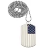 American Flag Pendants Halsband Party Supplies rostfritt stål Militär armé Tag Trendy USA Symbol för män smycken1203491
