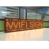 26X8 inch P10 indoor yellow LED sign wireless and usb programmable rolling information led display screen