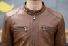 Wholesale- OEAID Motorcycle Leather Clothing Male 2017 New Spring And Autumn Leather Jacket Men Short Slim Leather Coat Men Outerwear Black