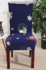 Christmas Elastic Chair Covers Spandex Stretch Elastic Dining Seat Cover for Banquet Xmas Decoration