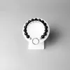 Strand Bracelets Classic with Black Onyx Beads, 2018 New 925 Sterling Silver Fashion Jewelry Punk Gift for Men Boy Women Girls