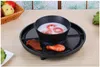 33,5 cm Gusseisengrill + Suppentopf Mutton Hotpot Barbecue BBQ Bizzling Pan Hot Pot Commercial Hotel Home 050