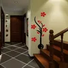 ファッションDIYホーム装飾3D花瓶フラワーツリークリスタルArcylic Wallステッカーアートデカール