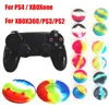 Camo listrado multicolor silicone polegar aperto joystick caso para ps5 xbox um 360 ps4 ps3 controlador camuflagem capa de polegar dhl fedex ups frete grátis