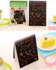 DIY Scratch Art Paper Notebook Notu Çizim çubuğu Sketchbook Çocuk Partisi Hediye Yaratıcı Hayal Gibi Geliştirme Oyuncak Mix Renkler