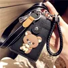 Mode Nieuwe Kaart Case Sleutelhanger Ringen Charms Handriem Leuke Rilakkuma Cartoon PU Lederen Bank ID-kaarthouder 8 Modellen 3 Houders