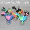 Hookahs Siliconen Oliebrander Bubbler Water Bong Pijp Kleine Branders Pijpen Bubblers DAB Rigs voor roken Mini Heady Bongs Swan Shape