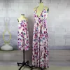 Mother Daughter Dresses Family Matching Outfits Floral Print Vneck Baby Girl And Mother Clothing Mommy And Me Beach Sundress8181319