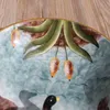 Plato creativo de cerámica para almacenamiento de dulces de fruta de pato negro, plato para postre, aperitivo, ensalada, decoración del hogar, decoración de boda, figurita artesanal