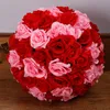 6" 15 CM Artificial Rose Silk Flower Kissing Balls White Flowers Ball For Christmas Ornaments Wedding Party Decoration 16 Color New Arrival