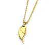 Hip Hop Gold Silver Plated Wings Pendant Necklace For Men Women Iced Out Crystal Jewelry With Chain