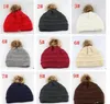 Gorro de punto de moda para mujer Otoño Invierno Sombrero cálido Skullies Marca Gorros Hip-Hop Gorros de pompón de lana KKA2684