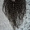 Clip en extensiones de cabello 100g afro rizado clip en extensiones Clip brasileño en extensiones de cabello humano Cabeza completa 9Pcs / Set 100G