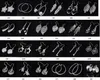 스탬프 925 혼합 주문 60 pcs 30 쌍 로트 이어링 925 스털링 실버 보석 공장 가격 패션 샤인 귀걸이